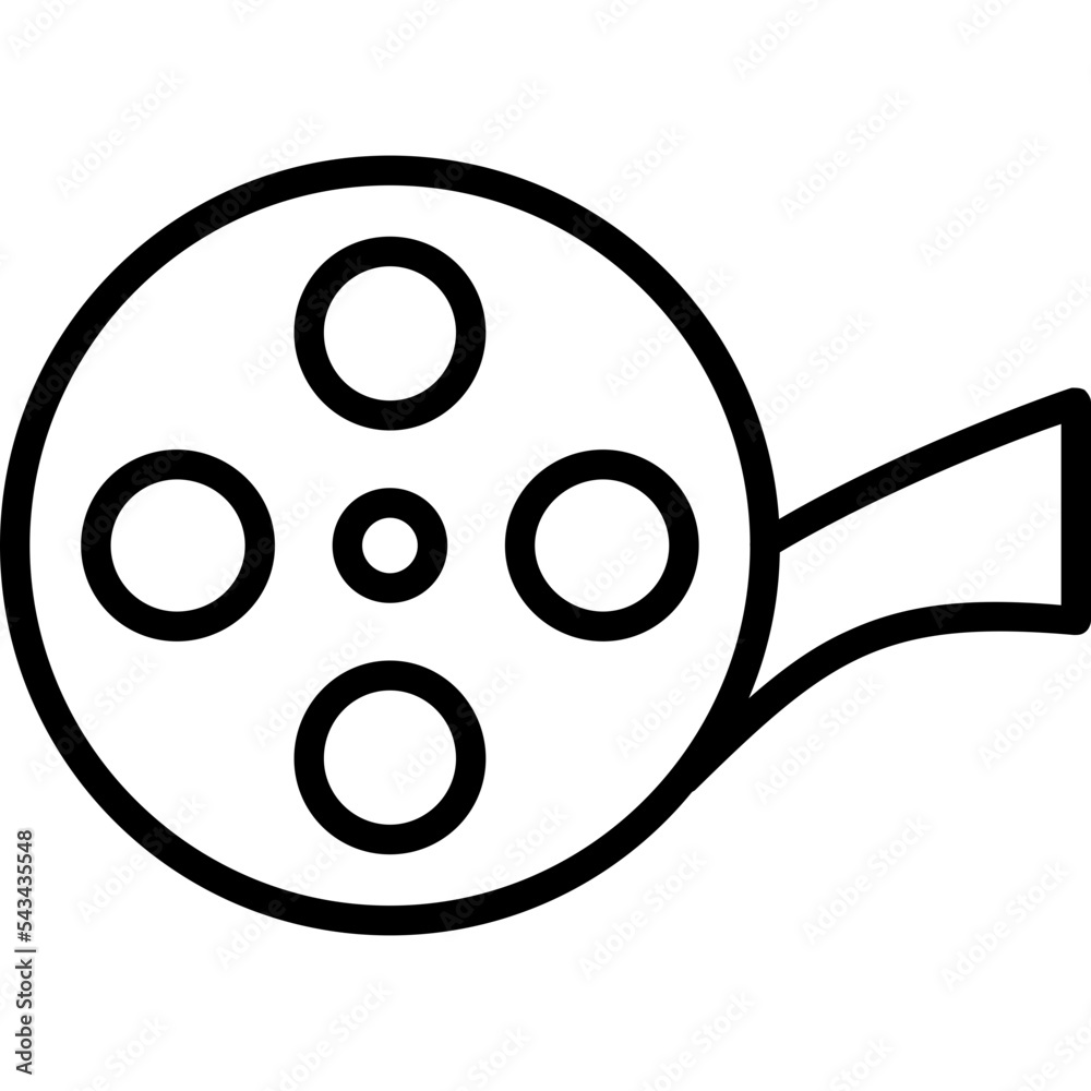 Sticker Movie Reel Icon