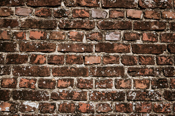 Mur de briques rouges