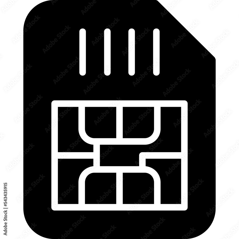 Sticker Sim Card Icon