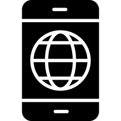 Mobile Phone Globally Icon