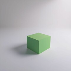 Fototapeta premium 3d green cube