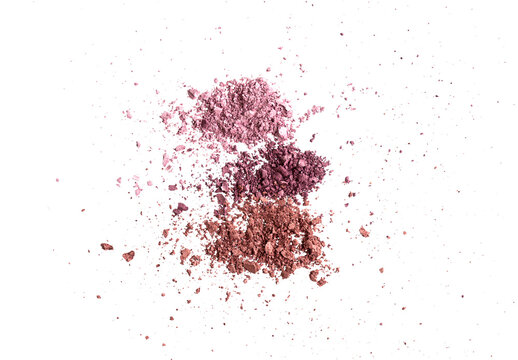 loose eye shadow at three colors. splash isolated