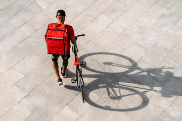 Messenger Man Using Bike