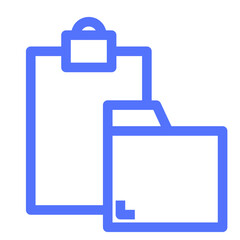 Copy Cut Folder Paste Place Placed Outline Icon