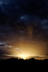 Fototapeta premium sunset with rain clouds