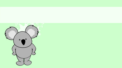 standing chibi koala kid cartoon background. illustration in vector format © MARCO HAYASHI