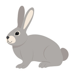 Fototapeta na wymiar rabbit in flat style, isolated vector design