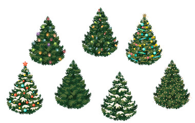 Obraz premium set of christmas trees