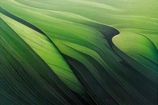 Organic green lines as abstract wallpaper background design