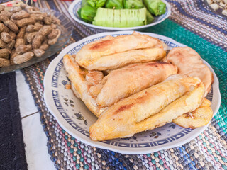 traditional local indonesian food. fried bananas. Made from banana fruit fried in crispy flour