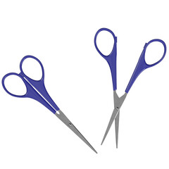 3d rendering illustration of small scissors
