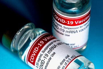 コロナウィルスワクチンのクローズアップイメージ