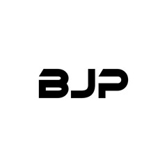 BJP letter logo design with white background in illustrator, vector logo modern alphabet font overlap style. calligraphy designs for logo, Poster, Invitation, etc.