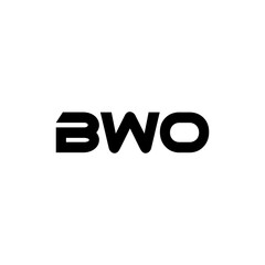 BWO letter logo design with white background in illustrator, vector logo modern alphabet font overlap style. calligraphy designs for logo, Poster, Invitation, etc.