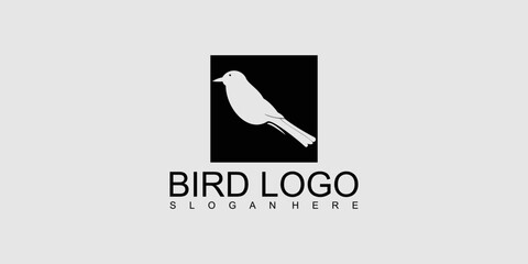 Creative bird logo design with unique concept premium vector