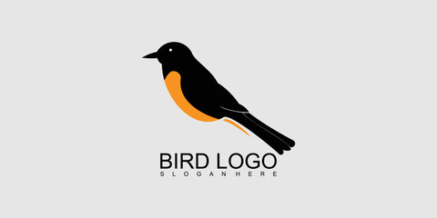 Creative bird logo design with unique concept premium vector