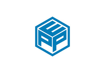 logo letter EPP cube vector initial company icon business logo vector background