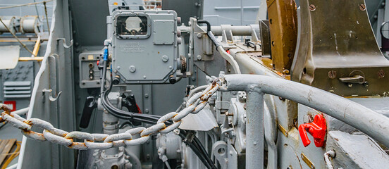 Panoramic battleship missile detail view