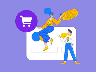 Internet finance financial management investment flat vector concept operation illustration
