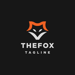 Fox head logo vector icon design template