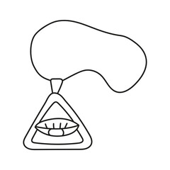 Hand drawn illustration magic amulet.
