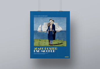 Poster Mockup - 50 x 60 Hanging Clip 01