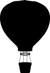 Obraz premium Silhouettes of a hot air balloons. Colorful aerostat