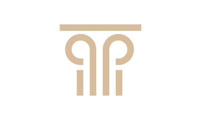 simple pillar and letter p, good for lawyer, museum etc.