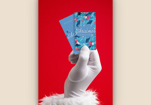 Santa Business Card Mockup