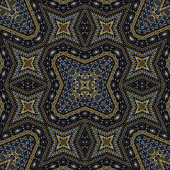 Indian repeating pattern graphic design. Modern geometric background. Clothes print in ethnic