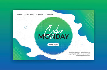 Cyber monday landing page template
