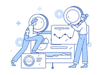 Internet finance financial management investment flat vector concept operation illustration
