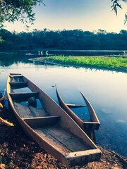 boat on the lake Cuiaba