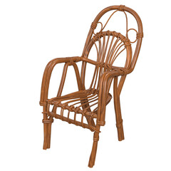 3d rendering illustration of a small chair