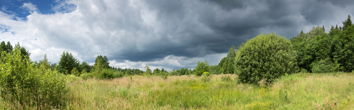Pastoral village landscape in Belarus