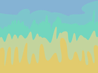 illustration of landscape aesthetic background colorfull illustration wallpaper pattern green grass nature games