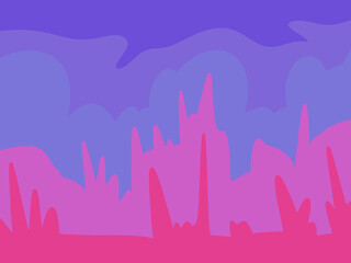 aesthetic background colorfull illustration wallpaper pattern pink flower blue 