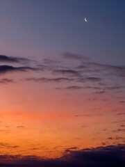 Sunrise on the lake Voloyarvi, Russia