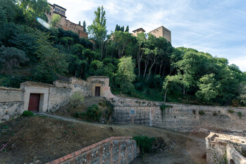 Fototapeta na wymiar Walls of the Alhambra in Granada