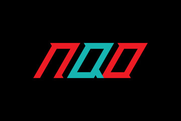 NQO LETTER and ALPHABET LOGO DESIGN