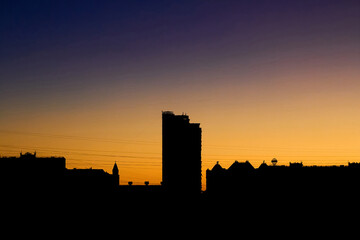 Silhouette of the city of Kiev, Obolon district