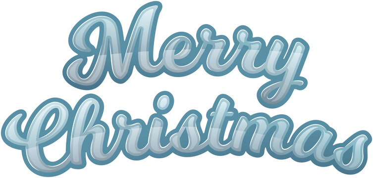 Merry Christmas Winter Trees Cartoon Graphic