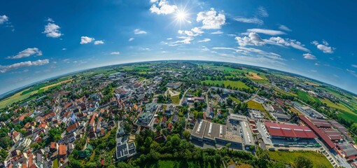 Wertingen in Schwaben - Panorama-Ansicht