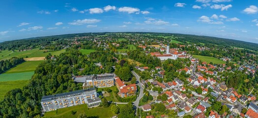 Dießen am südlichen Ammersee - Ausblick auf das Kloster und St. Georgen