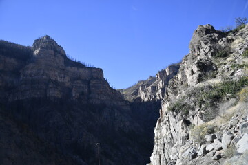 Rock formations alongside the highway, Colorado