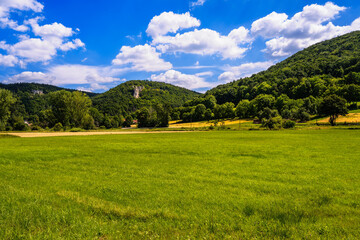 Idyllic landscape in the Altmuehltal valley