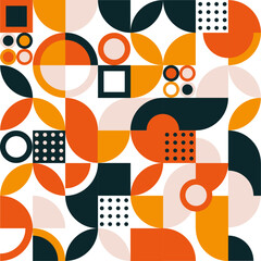 A seamless pattern of flat geometric background