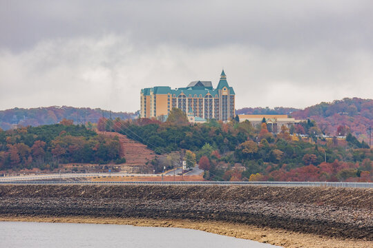 Overcast view of the fall color of Long Creek