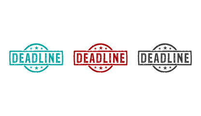 Deadline stamp and stamping business work concept
