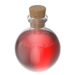 3d rendering illustration of a spherical potion flask